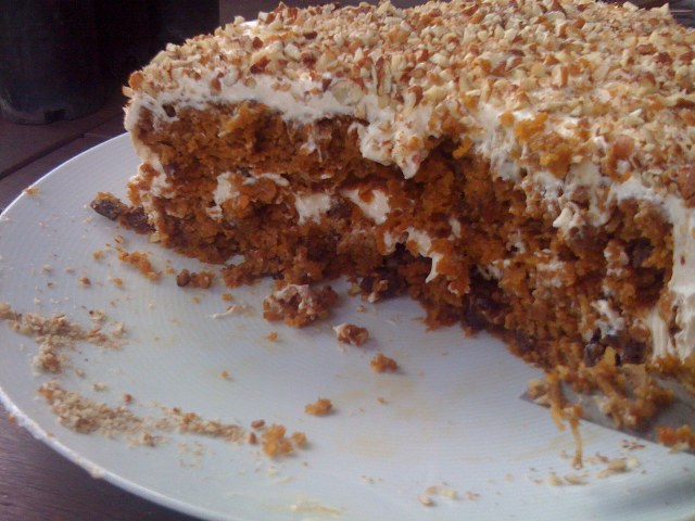 carrot cake after we ate it...