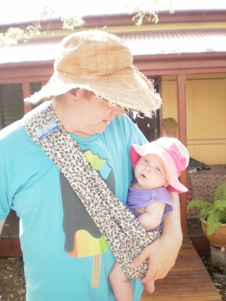the slingalong baby sling with poogie and dad