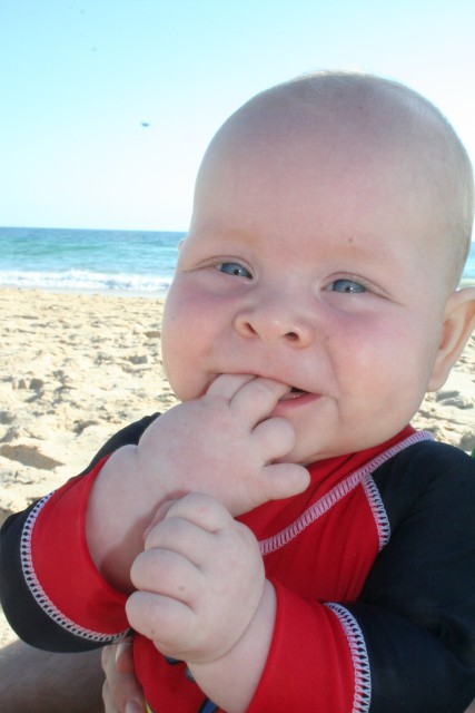 baby on the beach